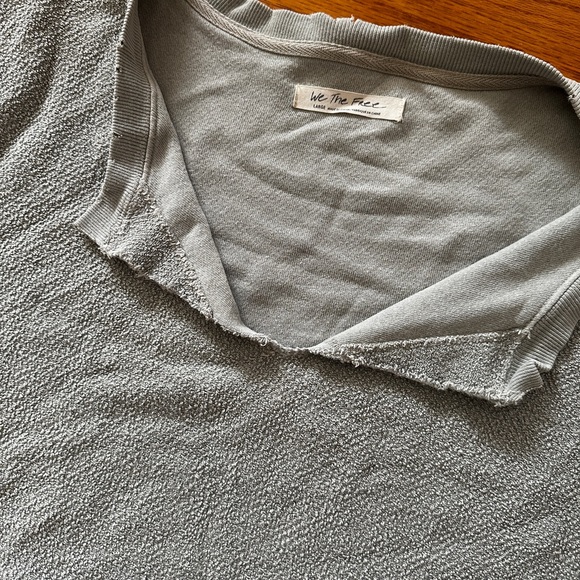 Free People Celery Green Oversized Sweatshirt - Picture 3 of 4